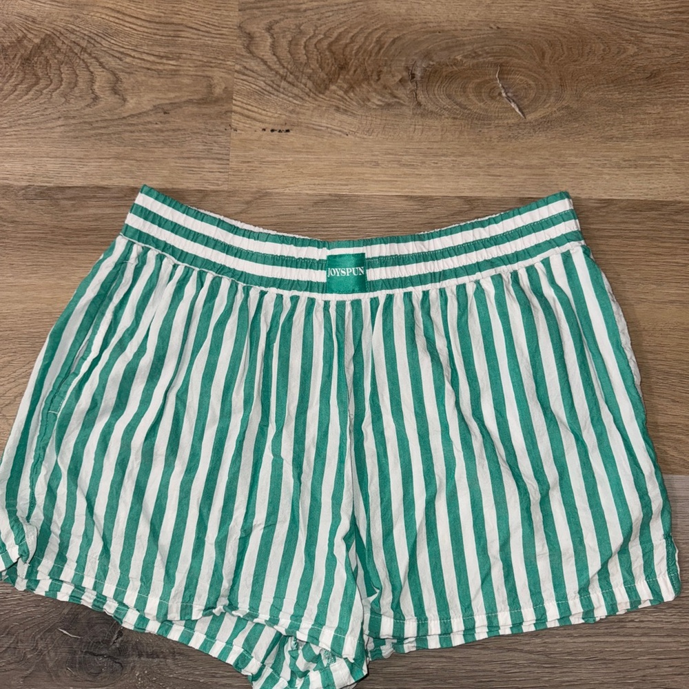 Green & White Striped Joyspun Boxers